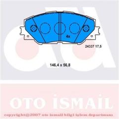 TB2942-ÖN BALATA AURIS 1.4D-1.4-1.8 1.6VVTI-2.0D-2.2D 07 12 RAV4 3 2.0VVTİ 06 12 2.2D-4D 06