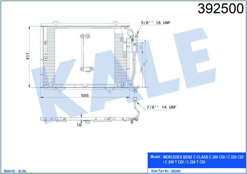 KLIMA RADYATORU MERCEDES W202 S202 W210