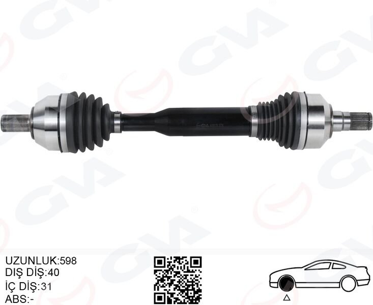 ÖN AKS KOMPLE SOL VOLVO XC60 1 10>15 D3-D4-T5-T6 XC60 2 15> D4 OTOMATİK ŞANZIMAN 8 VİTES