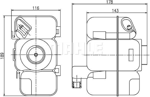 GENLEŞME TANKI RADYATORU YEDEK SU DEPOSU VOLVO S60/ V70/ S80/ XC90