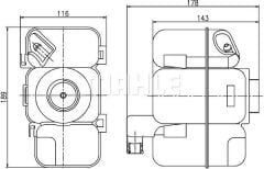 GENLEŞME TANKI RADYATORU YEDEK SU DEPOSU VOLVO S60/ V70/ S80/ XC90