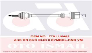 AKS ÖN SAĞ YAYLI CLIO 2 98 KANGOO 97 1.2 16V-1.6 16V-1.5DCI-1.9DTI ABS SİZ 718mm/21diş/ABS 26d