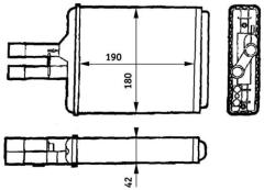 KALORİFER RADYATÖRÜ BRAZİNG VECTRA B BORULU 220x165x26
