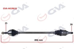 KOMPLE AKS SAĞ DACIA DOKKER 12>21 LODGY 12>21 1.5dCi 1.6 896mm