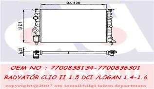 RADYATÖR CLIO 2-LOGAN 04 KANGOO 01 MEGANE 96 1.4-1.61.5D-1.9 AL KLİMASIZ MEK 430x377.5x23