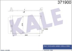 RADYATÖR AURIS-COROLLA-VERSO OTOMATİK AL/PL/BRZ 600x378x16
