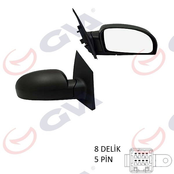 DIŞ DİKİZ AYNASI SAĞ GETZ 02> ELEKTRİKLİ ISITMALI KONVEKS 5 FİŞ VM-452EHR
