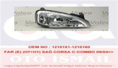 FAR SİNYAL SAĞ CORSA C 09/03-07/06-COMBO 10/01 ELEKTRİKLİ H7 H1