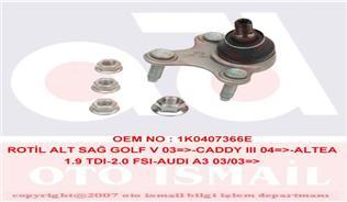 ROTİL ALT SAĞ GOLF 5 03- - CADDY 3 04- - JETTA 3 05-10 -TOLEDO 3 04-09 1.4-1.6-1.8-1.9-2.0