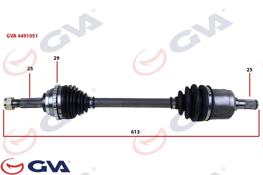 KOMPLE AKS SOL ACCENT ADMIRE 1.3-1.5D 03-06 ABS Lİ 29DİŞ 613mm