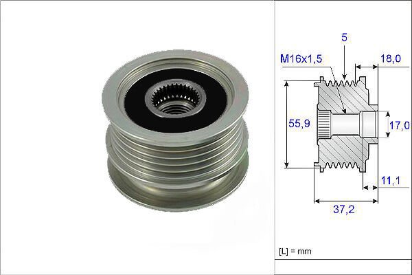 ALTERNATÖR KASNAĞI RULMANLI POLO 1.7 SDI-1.9D-SDI 94-01 -SEAT AROSA 1.7 SDI 97-04