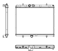 RADYATÖR 307-407-C4-C5-BERLINGO-PARTNER1.6-1.8-2.0 HDİ AC KLİMASIZ MEK 380x552x26