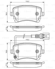 ARKA BALATA VW MULTIVAN 2.0TSI 11-15 1.9TDI 03-09 AXC-CJKB FİŞLİ