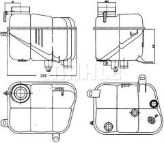 RADYATOR YEDEK SU DEPOSU MERCEDES S-CLASS W140 C140 91 98
