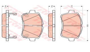 ÖN BALATA FIESTA VI 1.4-1.4TDCİ 1.6 TDCI 08 >SWIFT 10 > JUSTY 07 > MAZDA 2 07 > SIRION 08 >