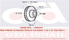 ÖN FREN AYNASI POLO 88-97 CADDY 95-04 GOLFIII-4-CORDOBA 94-02 IBIZA93-02-INCA 256x19.9x4DLxHAVALI
