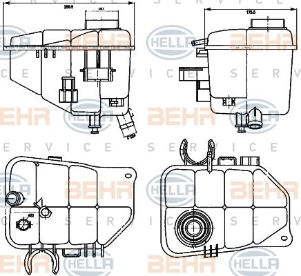 RADYATOR YEDEK SU DEPOSU MERCEDES W203 CL203 S203 C209 A209