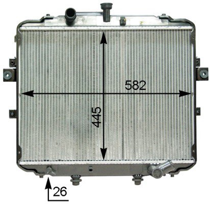 RADYATÖR BRAZİNG H100 04 AC KLİMASIZ MEK 445x580x26