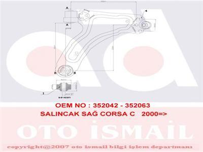 ALT SALINCAK KOMPLE SAĞ CORSA C 00 COMBO 01 Spor şasiye sahip olmayan araçlar