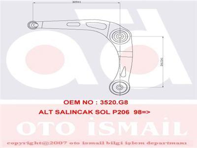 ALT SALINCAK KOMPLE SOL PEUGEOT P206 98 13