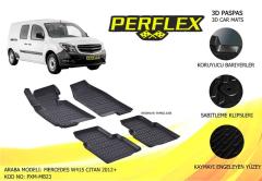 PERFLEX 3D X-MAT HAVUZLU PASPAS ÇEŞİTLERİ SİYAH MERCEDES W415 CITAN 2012 3D X-MAT 5 PCS