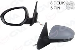 DIŞ DİKİZ AYNASI SOL MAZDA 3 10 ELEKTRİKLİ ISITMALI ASTARLI ASFERİK 5 FİŞ VM-336EHPAL