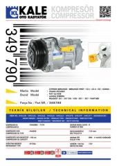 KLİMA KOMPRESÖRÜ P307-P607-P807-PARTNER-BERLINGO-C8-C5-XSARA