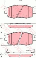 ÖN FREN BALATA HYUNDAI ACCENT ERA 1.4L 1.6L benzinli 06-10 1.5L CRDi dizel 06- / İ20 1.4L D4FC CRDi dizel 08- / KIA RIO 1.4L 1.6L benzinli 05- 1.5L CRDİ 06-