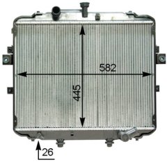 RADYATÖR BRAZİNG H100 04 AC KLİMASIZ MEK 445x580x26