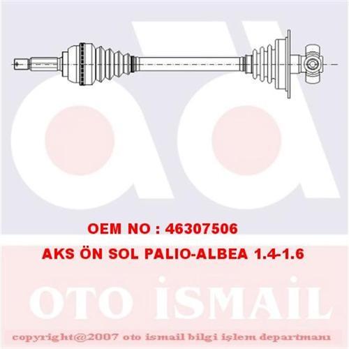 x AKS ÖN SOL PALIO 1.2-1.4-1.6 16V-1.7TD-ALBEA 1.2-1.4 03