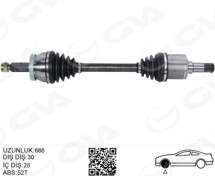 KOMPLE AKS ÖN SOL ABSLI HYUNDAI SANTA FE CM 2.2 CRDI A-T 06-12