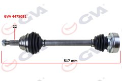 KOMPLE AKS SOL POLO 1.6 94-99 517mm
