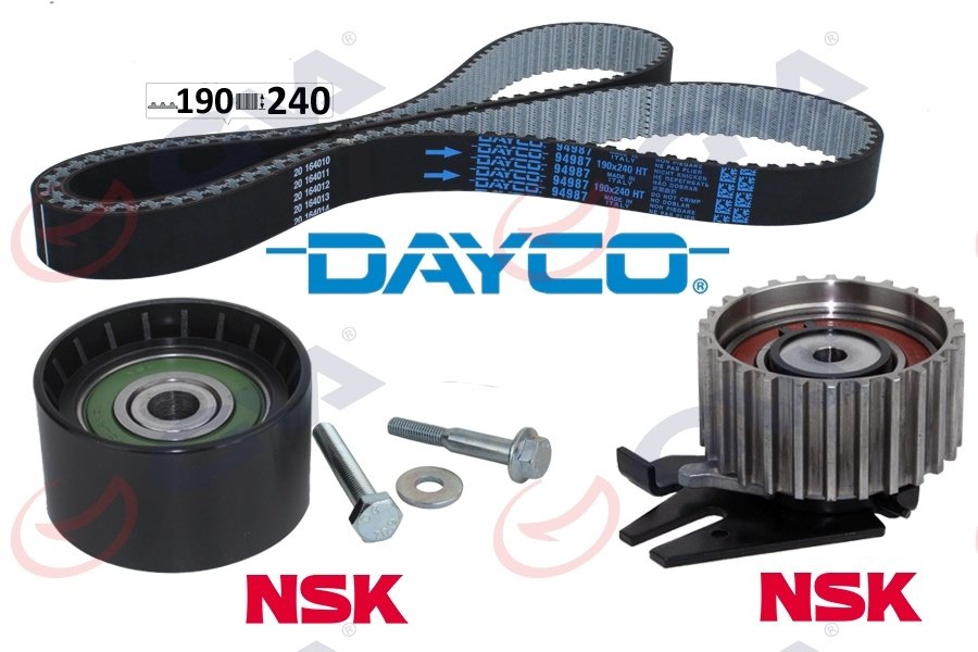 EKSANTRİK GERGİ KİTİ 190x240 BRAVO 96>DOBLO 01>MAREA 99-02 1.9JTD KTB458 KTB818 BEYAZ TEFLONLU