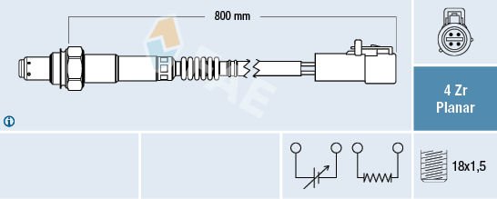 OKSIJEN SENSORU FORD FIESTA FIESTA 4 JA . JB : 1.6 16V 00 02 FOCUS C MAX DM2 : 1.6 TI 04 11