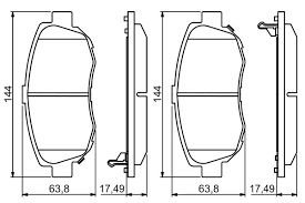ÖN BALATA PAJERO 3.2 3.8 07 10 LAND CRUISER J12 3.0D-4D 4.0 01/03 10