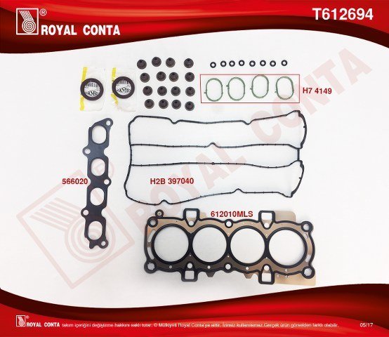 ÜST TAKIM CONTA SKT KEÇELİ S LASTİKLİ SİLİNDİR KAPAK CONTASI .FIESTA VI 1.4 16V 97HP 10/08