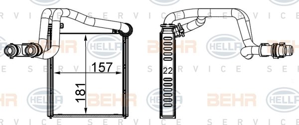 KALORİFER RADYATÖRÜ GOLF VI -JETTA 4-1.2TSI-1.4TSI-1.6-2.0TDI 181x157x22
