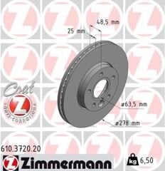 ÖN FREN AYNASI VOLVO V40 D2 D3 D4 T2 T3 T4 T5 HATCHB HAVA KANALLI KAPLAMALI YÜKSEK KARBON ALAŞIMLI 986479699