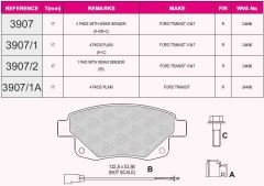 ARKA BALATA FİŞLİ TRANSİT V347 2.2 2.4 3.2 TDCI 06 AKSESUARLI FİŞLİ CİVATA SOL VE SAĞ KUND.YAY