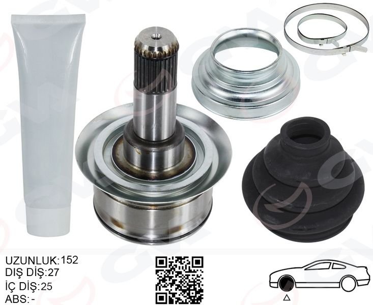 AKS KAFASI ARKA SAĞ/SOL BMW F10 F12 F13 F06 152MM DİFERANSİYEL DİŞ 27