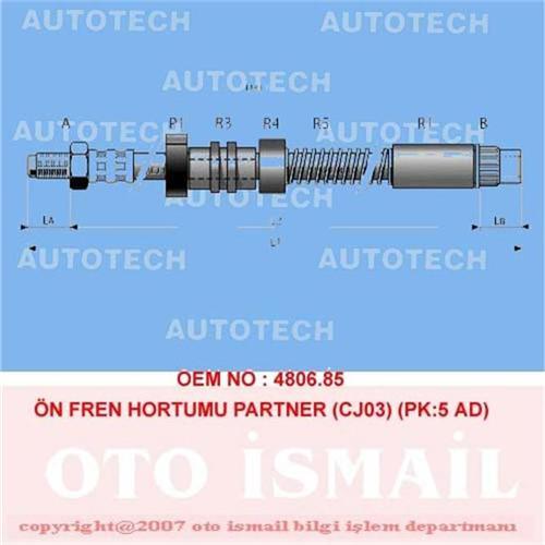 ÖN FREN HORTUMU PARTNER CJ03 PK:5 AD