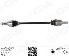 KOMPLE AKS ARKA SAĞ/SOL FREELANDER 2 L359 2.0 Si4 2.2TD4 0614 820MM DİŞ 28 DİFERANSİYEL DİŞ 26