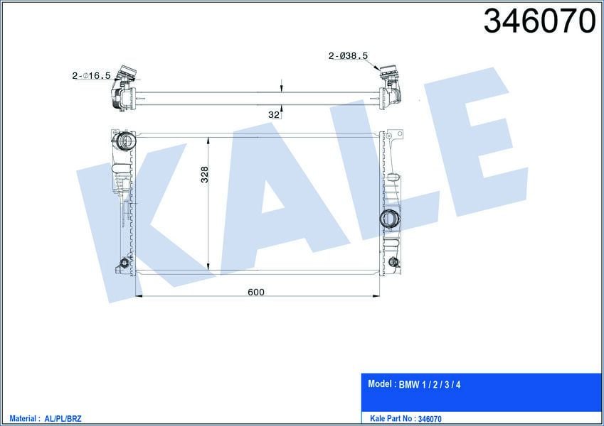 MOTOR SU RADYATORU BMW B38 N20 N26 N55 F20 F30 F32 F34 F36 F22 F80 F82