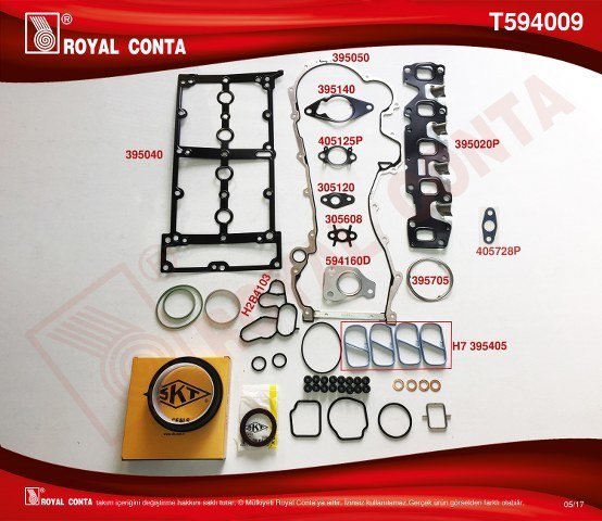 MOTOR TAKIM CONTA KEÇELİ S.LASTİK-SİLİNDİR KAPAK CONTASI SİZ DOBLO-PUNTO-500 1.3MTJ 10 199.A3/A9/B1/B4-223.A9