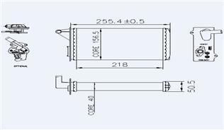 KALORİFER RADYATÖRÜ UNO 218x156.5x40 MUSLUKLU 2 SIRA AL PL SİSTEM