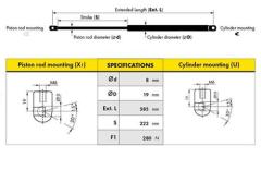 MOTOR KAPUT AMORTİSÖRÜ P106 96 D0070-1