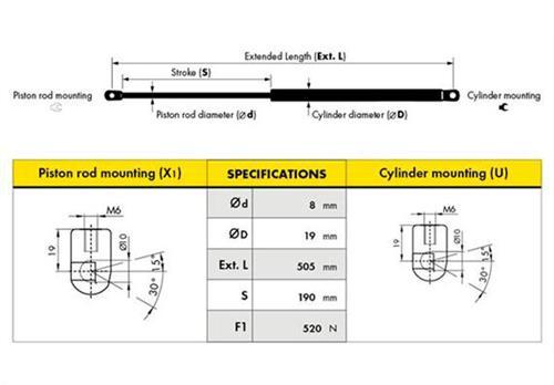 BAGAJ AMORTİSÖRÜ R19 HATCBACK 96 D0021