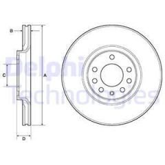 ÖN FREN AYNASI ASTRA H-ZAFIRA B-MERIVA A-B-CORSA D-E-ADAM-ASTRA G-VECTRA B 308x25x5DLxHAVALI 16 İNÇ