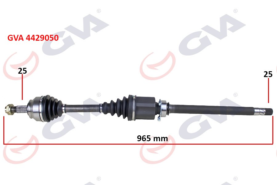 KOMPLE AKS SAĞ MİLLİ DOBLO 1.6 MJT AT/MT 10- 965.5mm