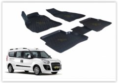 PASPAS 3D X-MAT HAVUZLU FIAT DOBLO 2-3 10 SİYAH